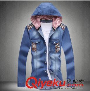 長袖 襯衫 批發(fā)男士爆款時(shí)尚韓版修身撞色連帽牛仔布襯衫 襯衣廠家直銷圖片|長袖 襯衫 批發(fā)男士爆款時(shí)尚韓版修身撞色連帽牛仔布襯衫 襯衣廠家直銷產(chǎn)品圖片由深圳市南山區(qū)歐芭服飾商行公司生產(chǎn)提供-