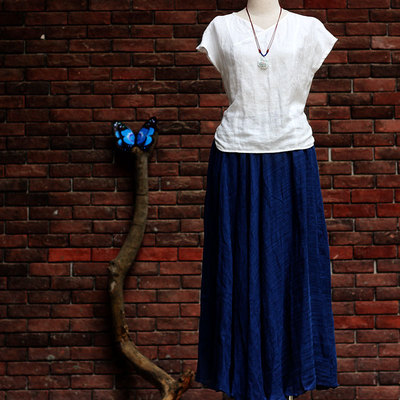 【2015春夏中式亞麻提花小V領(lǐng)長后擺修身女襯衫上衣】價格_廠家_圖片 -