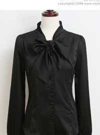 新款 韓版仿真絲緞面襯衫 優雅領口蝴蝶結襯衣_二手設備轉讓_世界工廠網中國產品信息庫