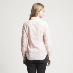 tommy hilfiger淡粉色小橫紋精品商務(wù)休閑長袖襯衫