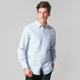 jamesearl 占姆士 男士新品牛津紡時(shí)尚韓版純棉條紋長(zhǎng)袖襯衫 襯衣 m81xf0004