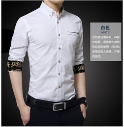 湯河之家 襯衫男土中年薄款修身韓版稱(chēng)衫秋季長(zhǎng)袖襯衣衫衣深色忖衣靚仔男衫